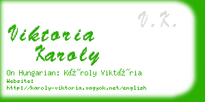 viktoria karoly business card